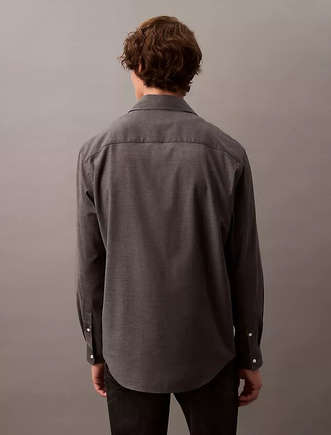 Lässiges Button-Down-Hemd aus Wollmischung Lässiges Button-Down-Hemd aus Wollmischung