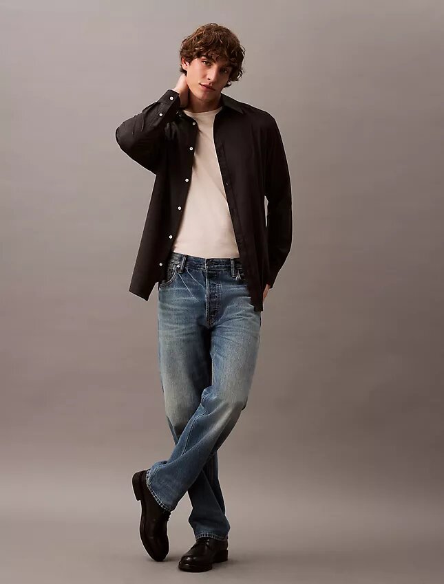 Lässiges Button-Down-Hemd aus Wollmischung Lässiges Button-Down-Hemd aus Wollmischung