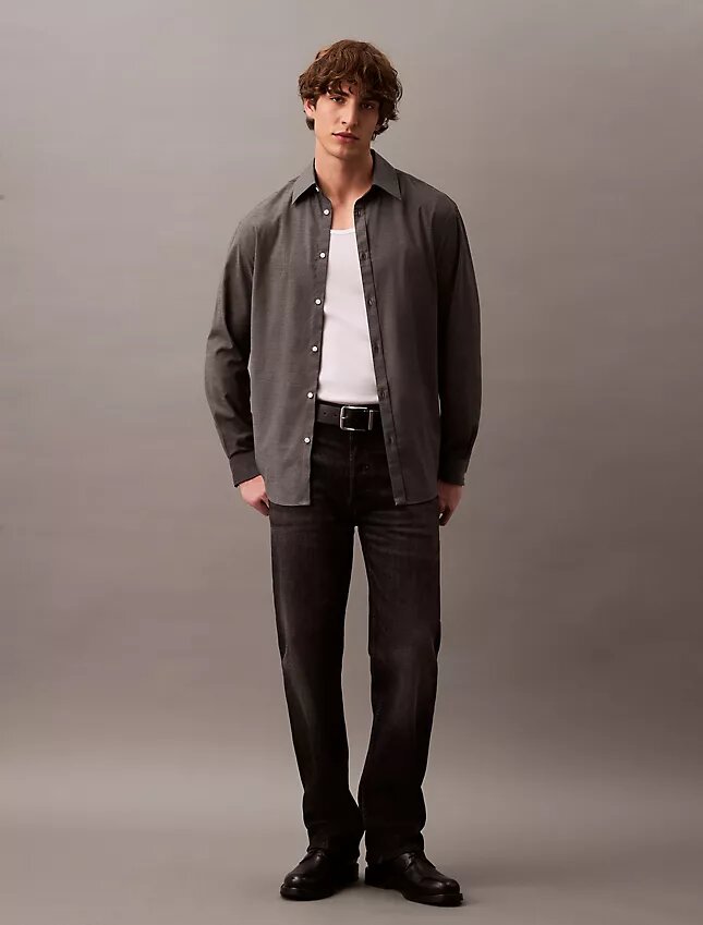 Lässiges Button-Down-Hemd aus Wollmischung Lässiges Button-Down-Hemd aus Wollmischung