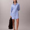 Lässiges Mini-Hemd-Kleid aus Twill