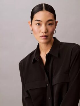 Lässiges Utility Shirt mit Knopfleiste