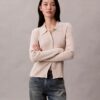 Lurex-Merino-Wollmischung-Rippenstrickjacke Lurex-Merino-Wollmischung-Rippenstrickjacke