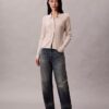 Lurex-Merino-Wollmischung-Rippenstrickjacke Lurex-Merino-Wollmischung-Rippenstrickjacke