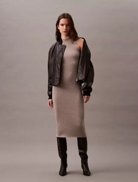 Lurex-Midi-Kleid