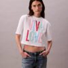 Marc Hundley Pride Viva Love Kurzes, locker sitzendes T-Shirt