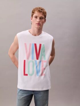 Marc Hundley Pride Viva Love Tanktop mit lockerer Passform
