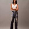 Maßgeschneiderte Hose mit Denim-Print Maßgeschneiderte Hose mit Denim-Print