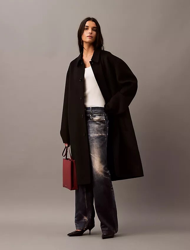 Maßgeschneiderte Hose mit Denim-Print Maßgeschneiderte Hose mit Denim-Print