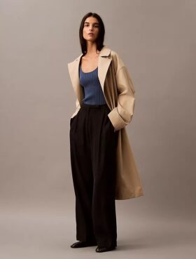 Maßgeschneiderte Hose mit hoher Taille