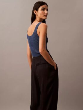 Maßgeschneiderte Hose mit hoher Taille