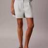 Maßgeschneiderte Shorts aus Leinenmischung