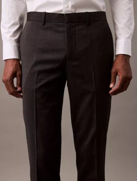 Maßgeschneiderte Slim-Fit-Hose aus Wollmischung Maßgeschneiderte Slim-Fit-Hose aus Wollmischung
