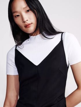 Maßgeschneidertes Kleid aus Wollmischung