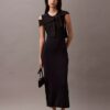 Maxikleid aus Viskose-Rippstrick Maxikleid aus Viskose-Rippstrick