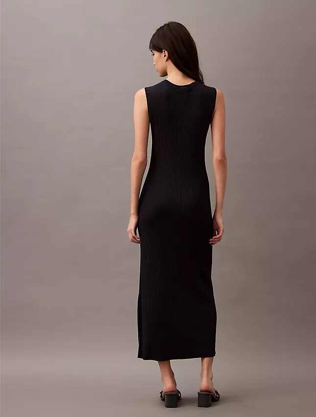 Maxikleid aus Viskose-Rippstrick Maxikleid aus Viskose-Rippstrick