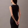 Maxikleid aus Viskose-Rippstrick Maxikleid aus Viskose-Rippstrick
