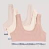 Mädchen-Bralette aus Cotton Stretch, 3er-Pack, Unlined Mädchen-Bralette aus Cotton Stretch, 3er-Pack, Unlined