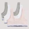 Mädchen-Bralette aus Cotton Stretch, 3er-Pack, Unlined Mädchen-Bralette aus Cotton Stretch, 3er-Pack, Unlined