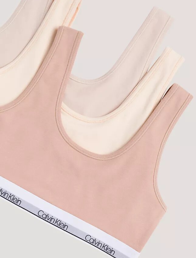 Mädchen-Bralette aus Cotton Stretch, 3er-Pack, Unlined Mädchen-Bralette aus Cotton Stretch, 3er-Pack, Unlined