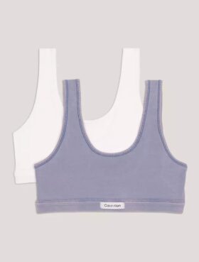 Mädchen-Bralette im 2er-Pack, verwaschen