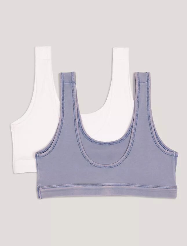 Mädchen-Bralette im 2er-Pack, verwaschen Mädchen-Bralette im 2er-Pack, verwaschen