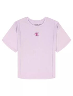 Mädchen-T-Shirt mit Biesen und Monogram