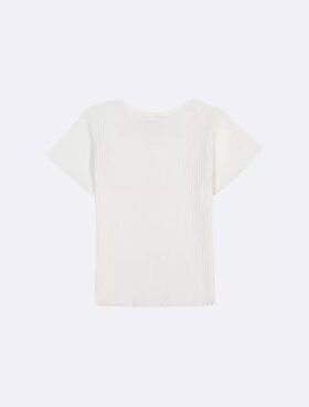Mädchen-T-Shirt „Monologo“ mit grober Rippstruktur Mädchen-T-Shirt „Monologo“ mit grober Rippstruktur