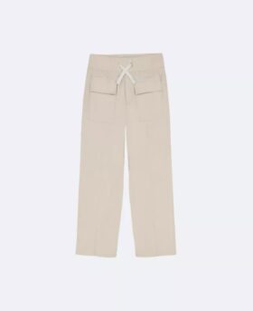 Mädchen-Twill-Hose mit weitem Bein