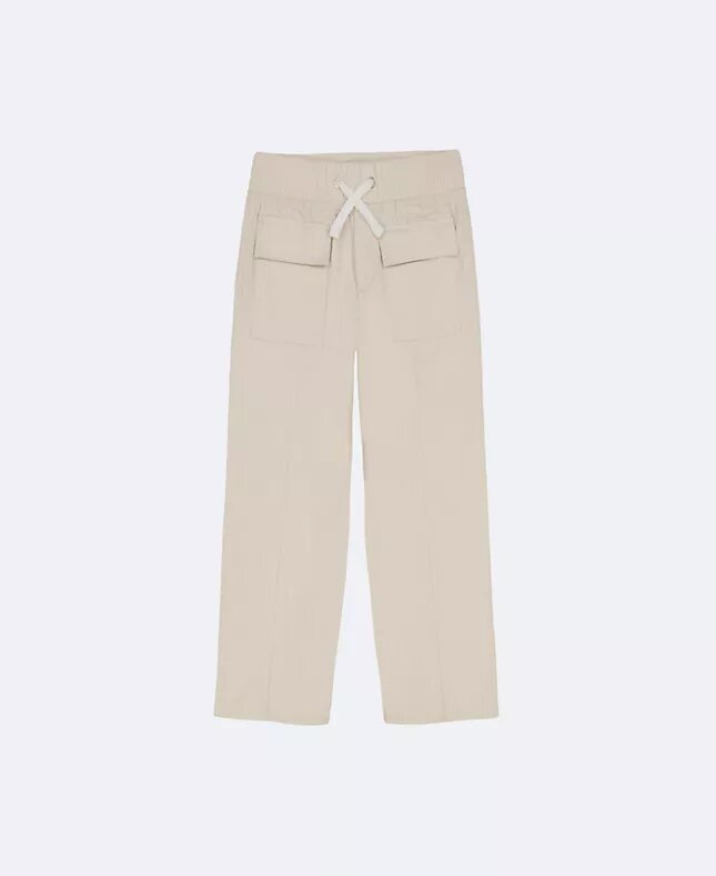Mädchen-Twill-Hose mit weitem Bein Mädchen-Twill-Hose mit weitem Bein