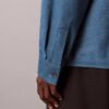 Melange-Flanell-Hemd mit Knopfleiste und lockerer Passform