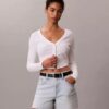 Midi-Denim-Jeansshorts mit hoher Taille Midi-Denim-Jeansshorts mit hoher Taille