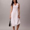 Midi-Kleid aus Baumwollpopeline