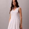 Midi-Kleid aus Baumwollpopeline