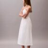 Midi-Kleid aus Baumwolltwill mit Neckholder