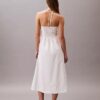 Midi-Kleid aus Baumwolltwill mit Neckholder
