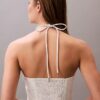 Midi-Kleid aus Baumwolltwill mit Neckholder