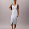 Midi-Kleid aus glatter Baumwolle
