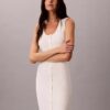 Midi-Kleid aus glatter Baumwolle Midi-Kleid aus glatter Baumwolle