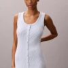 Midi-Kleid aus glatter Baumwolle