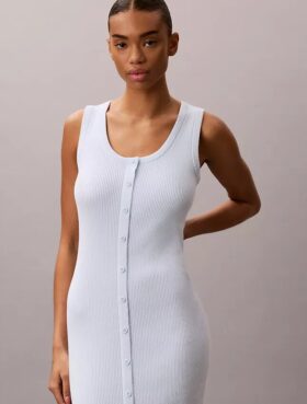 Midi-Kleid aus glatter Baumwolle