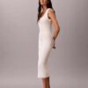 Midi-Kleid aus glatter Baumwolle Midi-Kleid aus glatter Baumwolle