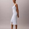 Midi-Kleid aus glatter Baumwolle