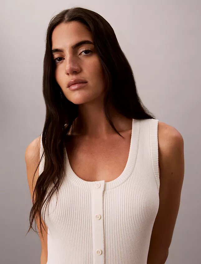 Midi-Kleid aus glatter Baumwolle Midi-Kleid aus glatter Baumwolle