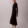 Midi-Kleid aus glatter Baumwollrippe Midi-Kleid aus glatter Baumwollrippe