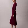 Midi-Kleid aus glatter Baumwollrippe Midi-Kleid aus glatter Baumwollrippe