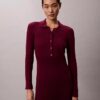 Midi-Kleid aus glatter Baumwollrippe Midi-Kleid aus glatter Baumwollrippe