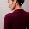 Midi-Kleid aus glatter Baumwollrippe Midi-Kleid aus glatter Baumwollrippe