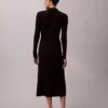 Midi-Kleid aus glatter Baumwollrippe Midi-Kleid aus glatter Baumwollrippe
