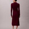 Midi-Kleid aus glatter Baumwollrippe Midi-Kleid aus glatter Baumwollrippe