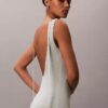 Midi-Kleid aus Leinenmischung mit U-Ausschnitt